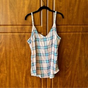 NWT Torrid light pink plaid swing tank top